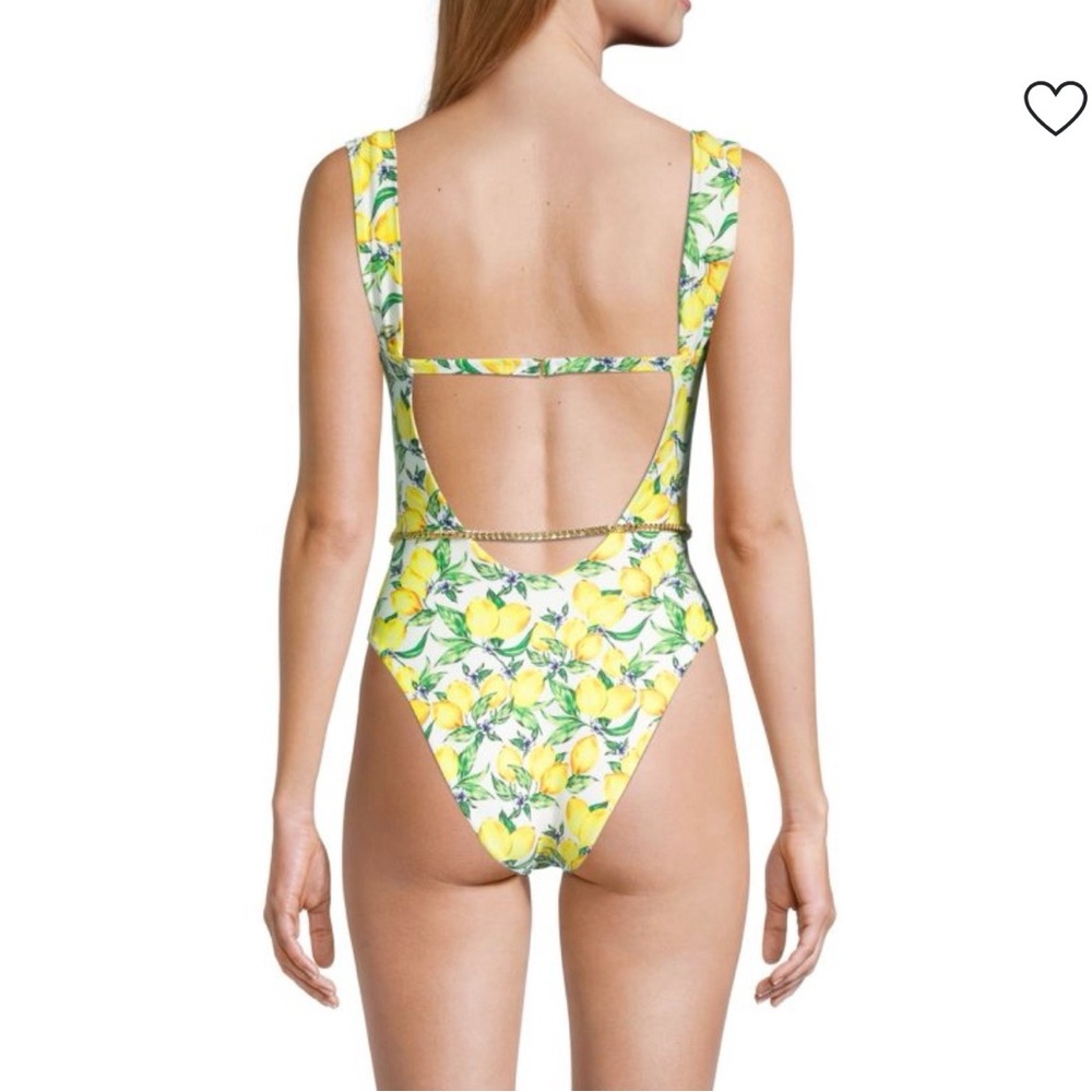 WEWOREWHAT Vintage Danielle One Piece - Lemons All Over - size M - Picture 2 of 5